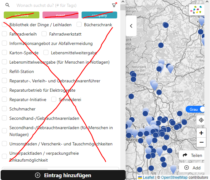 Neue Funktion: Ausblenden von Checkboxen und Type-Button
